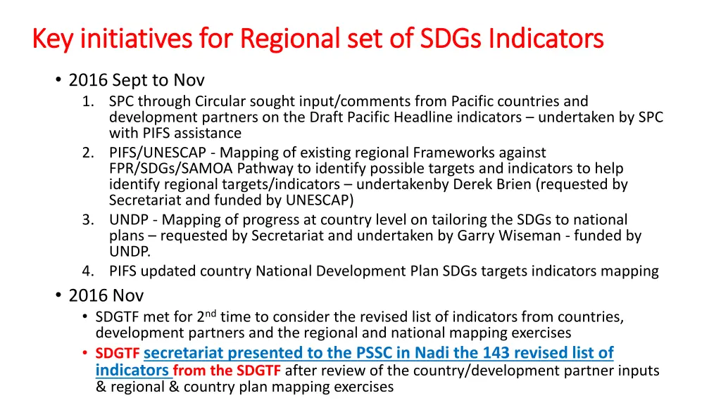 key initiatives for regional set of sdgs 2
