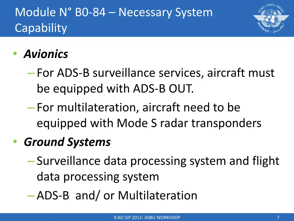 module n b0 84 necessary system capability