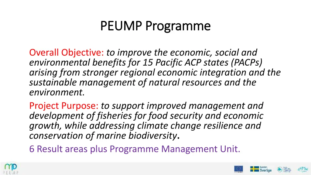 peump programme peump programme