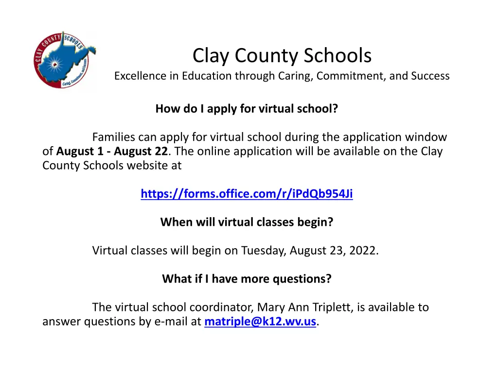 clay county schools excellence in education 7
