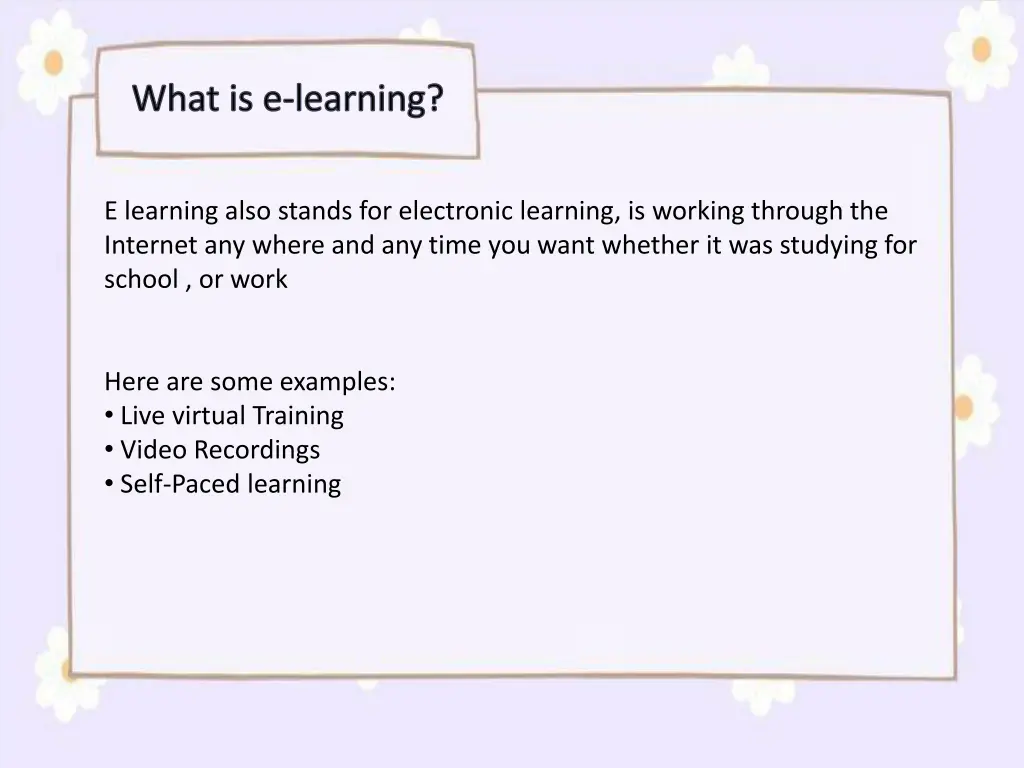 what is e learning