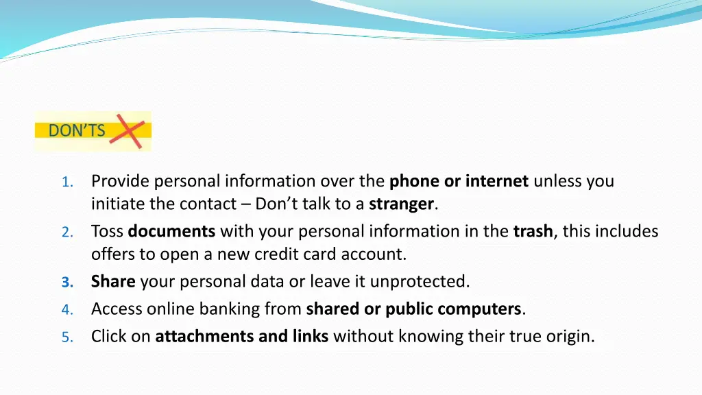 provide personal information over the phone