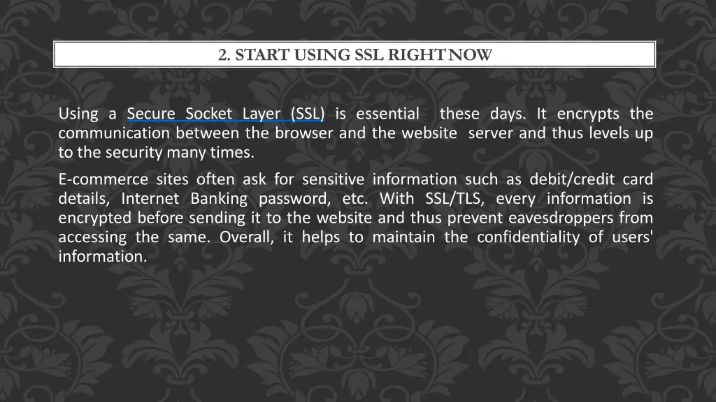 2 start using ssl rightnow
