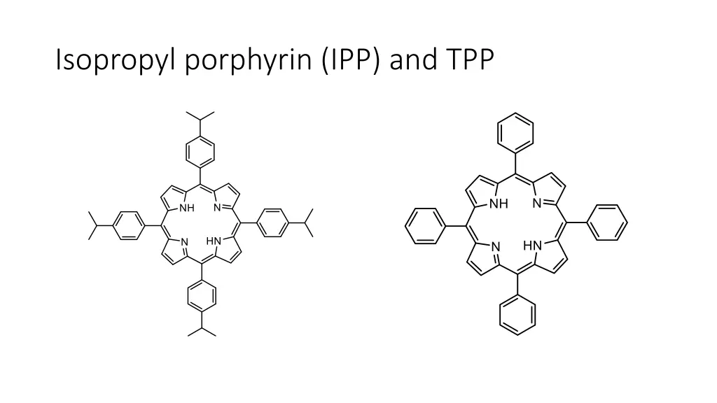 isopropyl porphyrin ipp and tpp