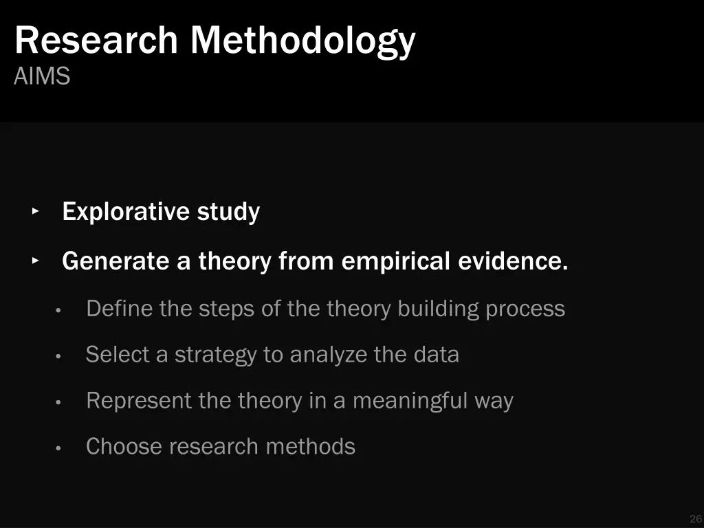 research methodology aims