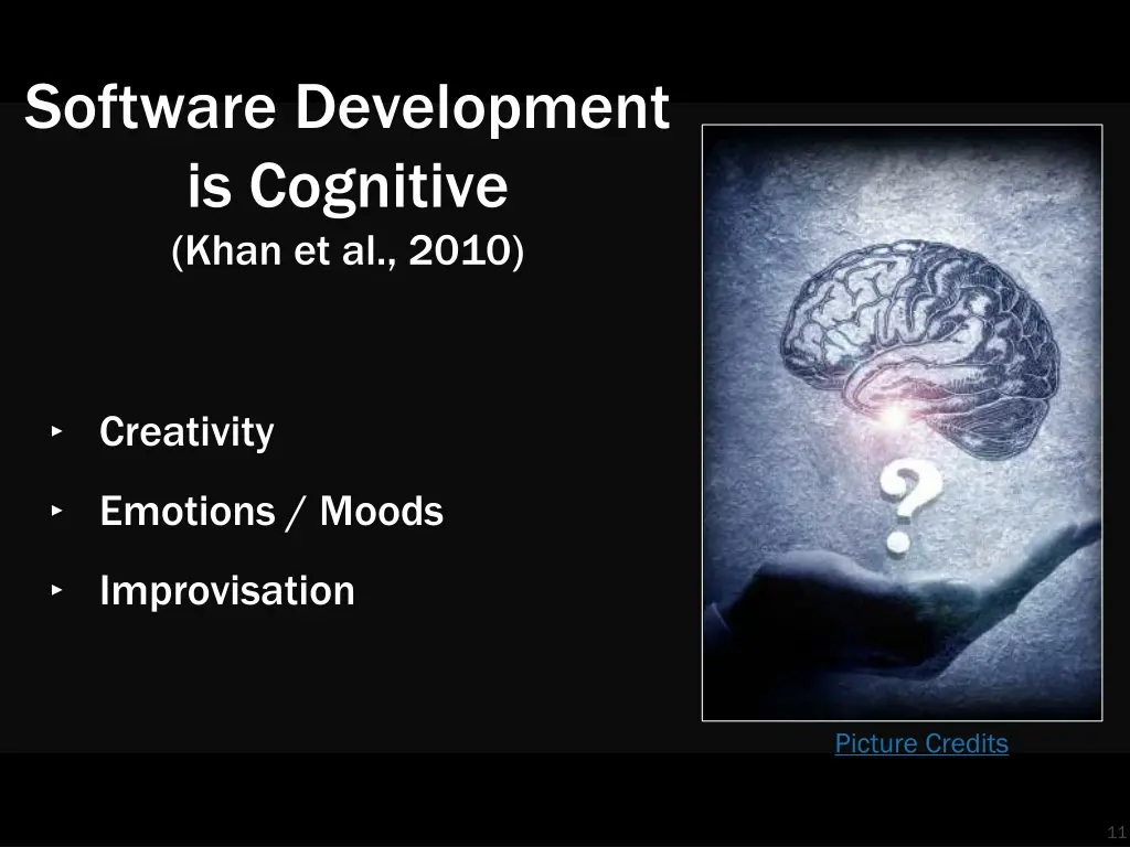 software development is cognitive khan et al 2010