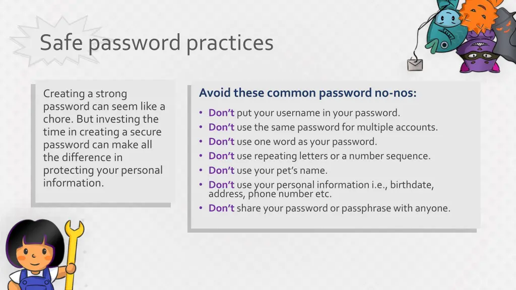 safe password practices