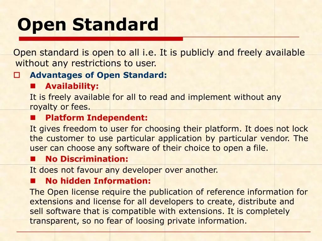 open standard