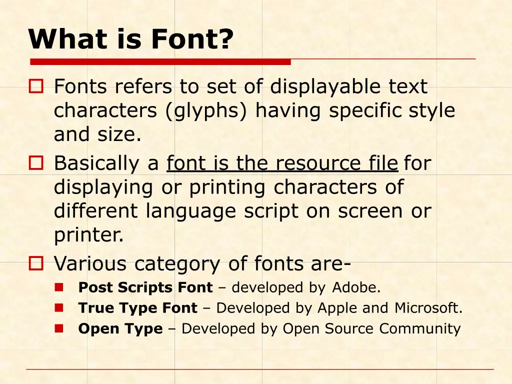 what is font
