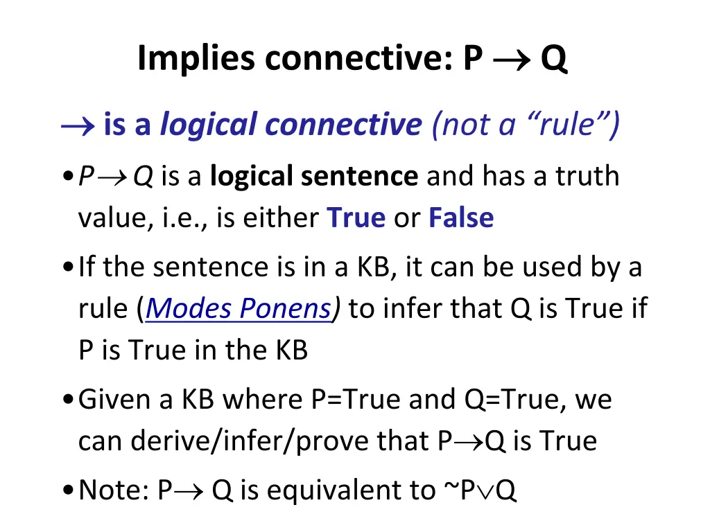 implies connective p