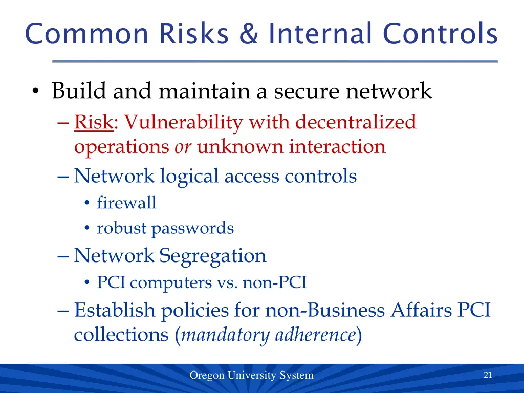 common risks internal controls 3