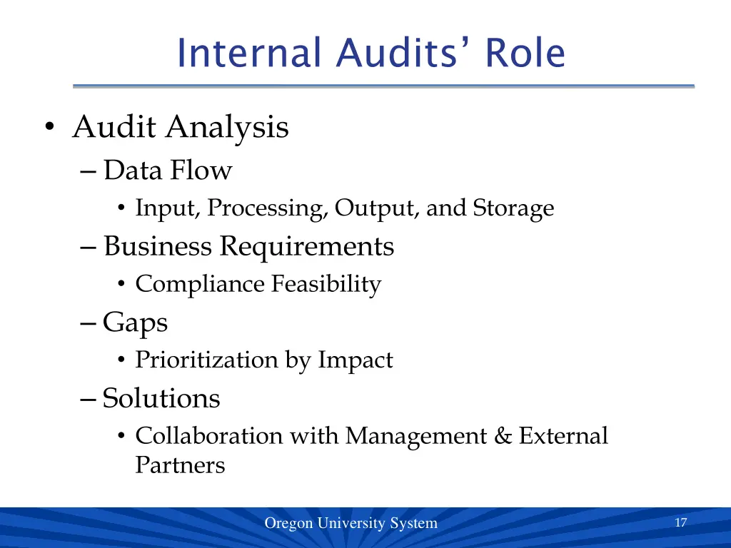 internal audits role 3