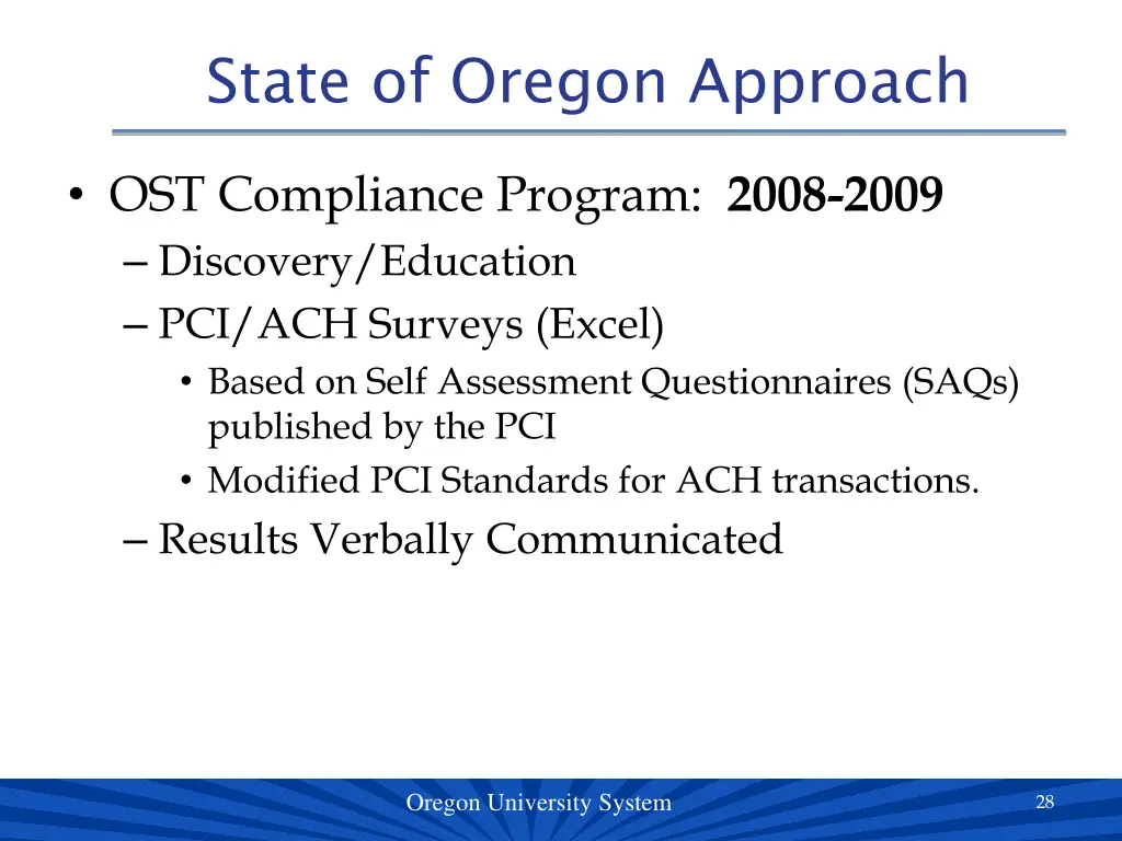 state of oregon approach 3