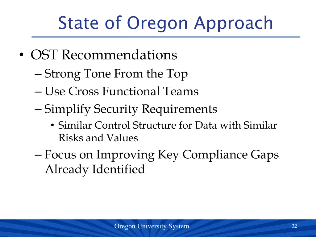 state of oregon approach 7