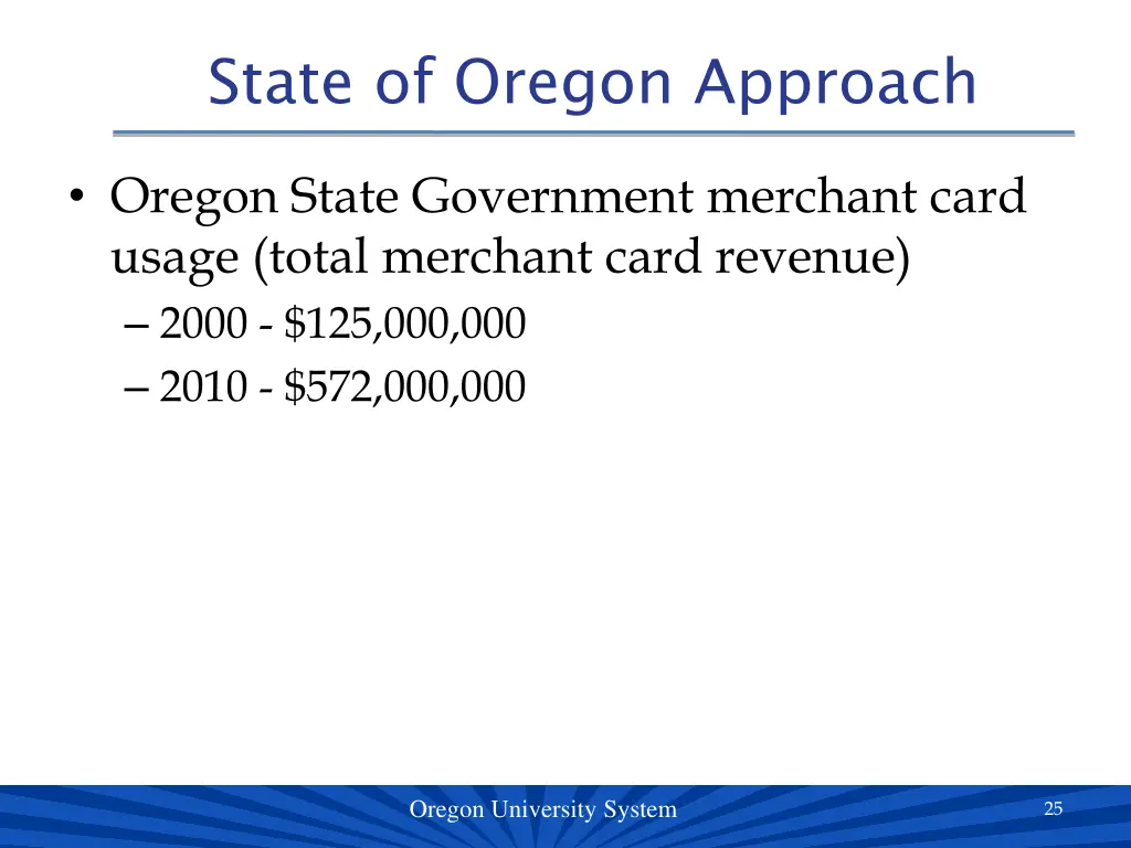 state of oregon approach