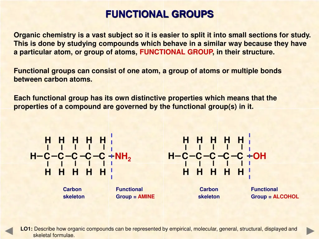 functional groups