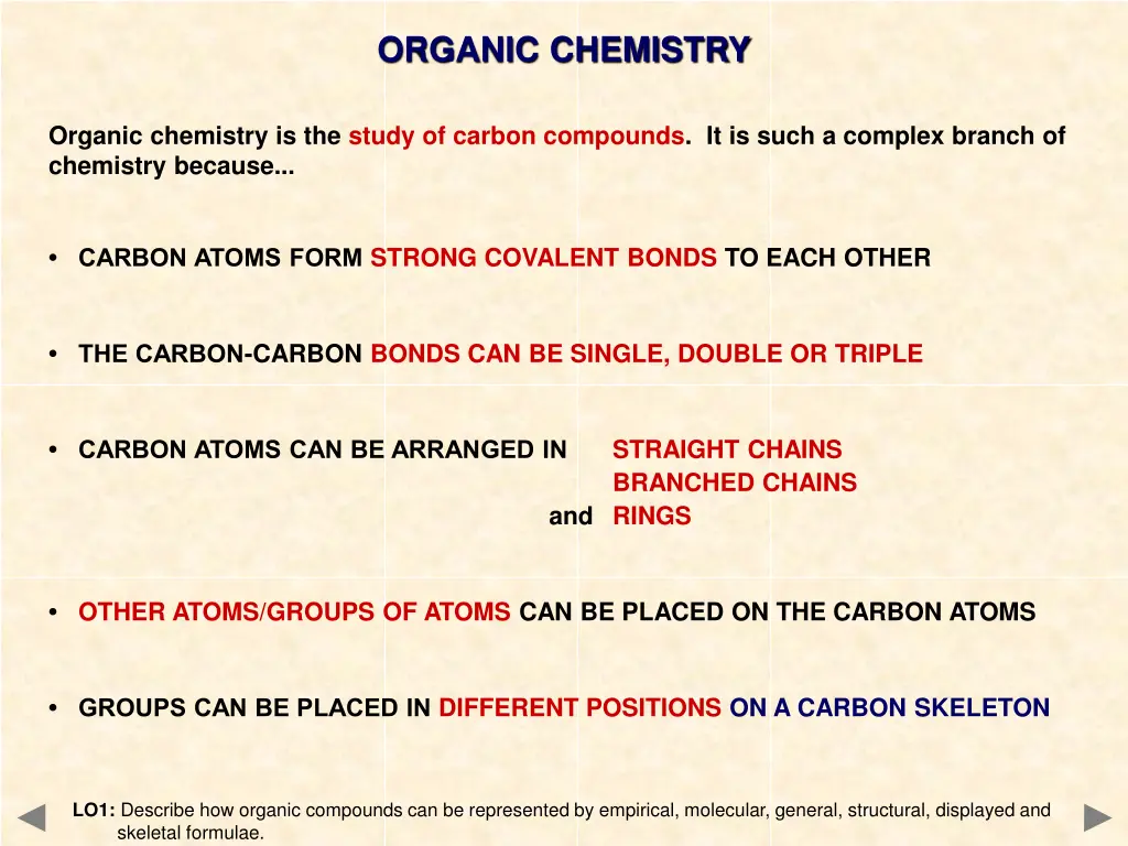 organic chemistry