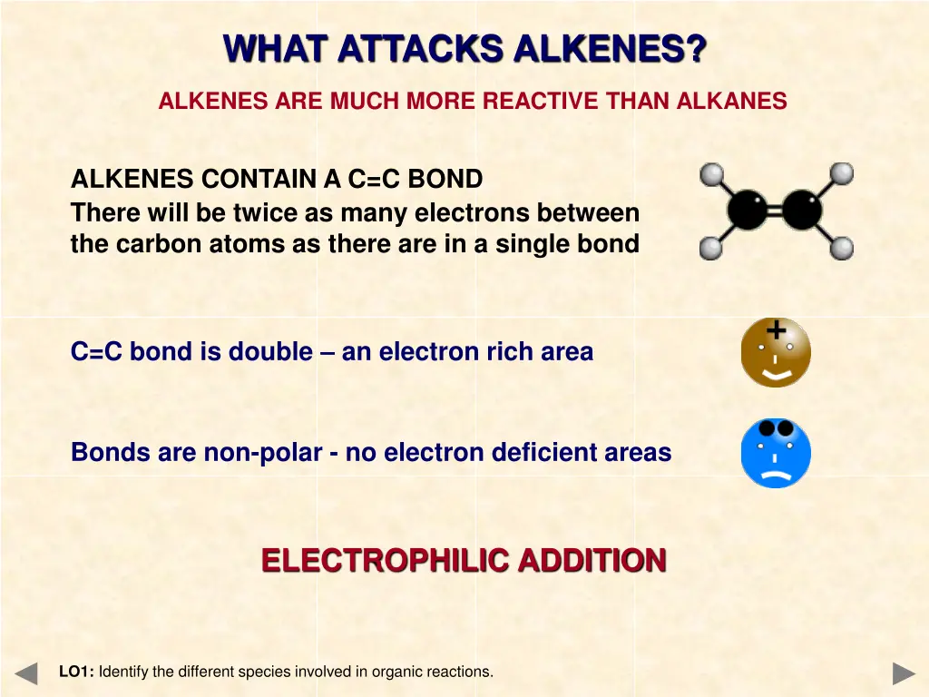 what attacks alkenes