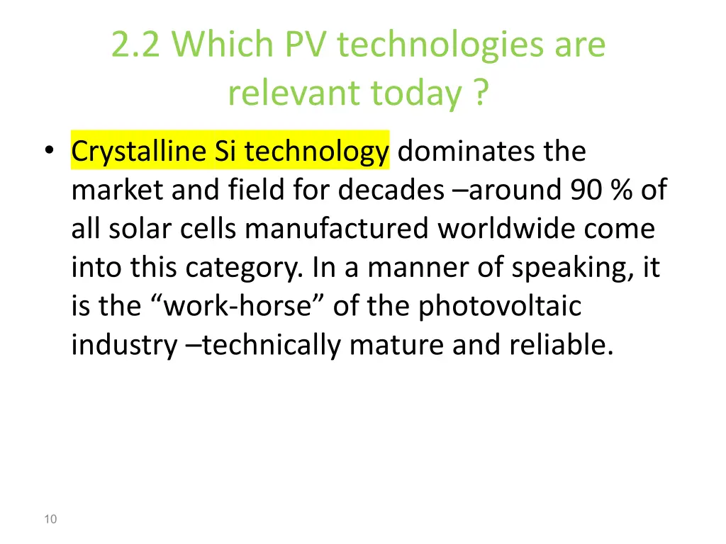 2 2 which pv technologies are relevant today 1