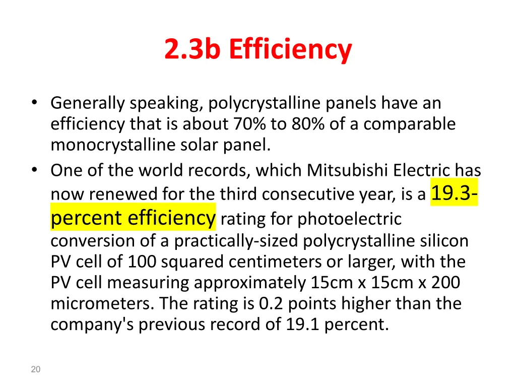 2 3b efficiency
