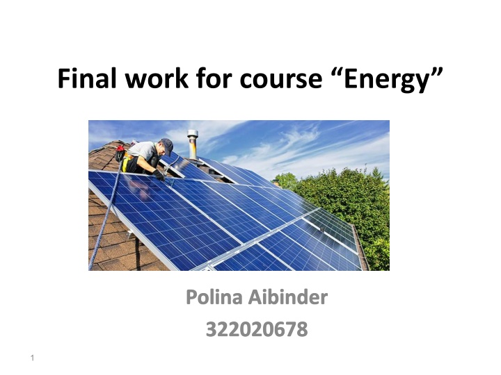 final work for course energy