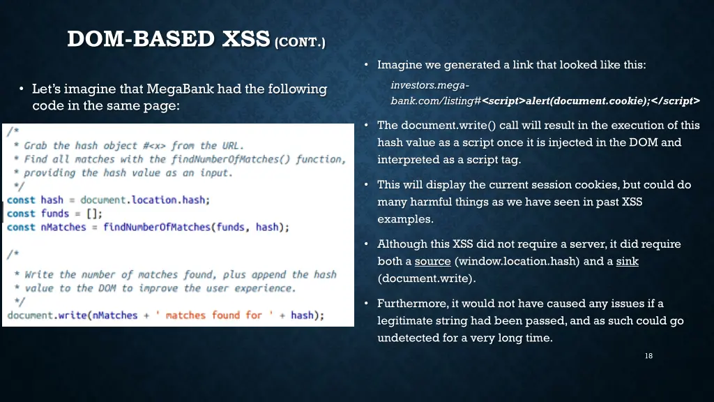 dom based xss cont 1