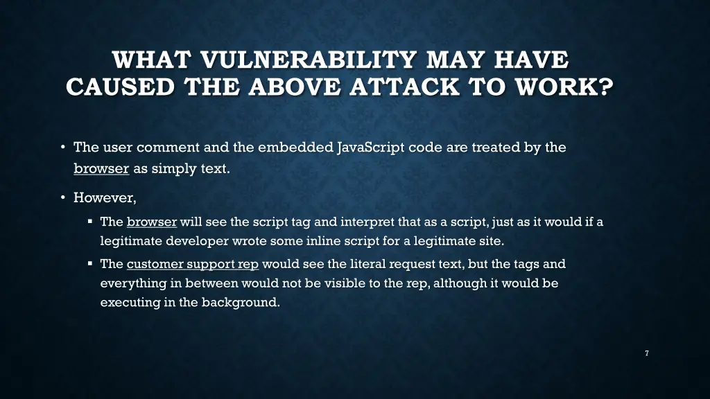 what vulnerability may have caused the above