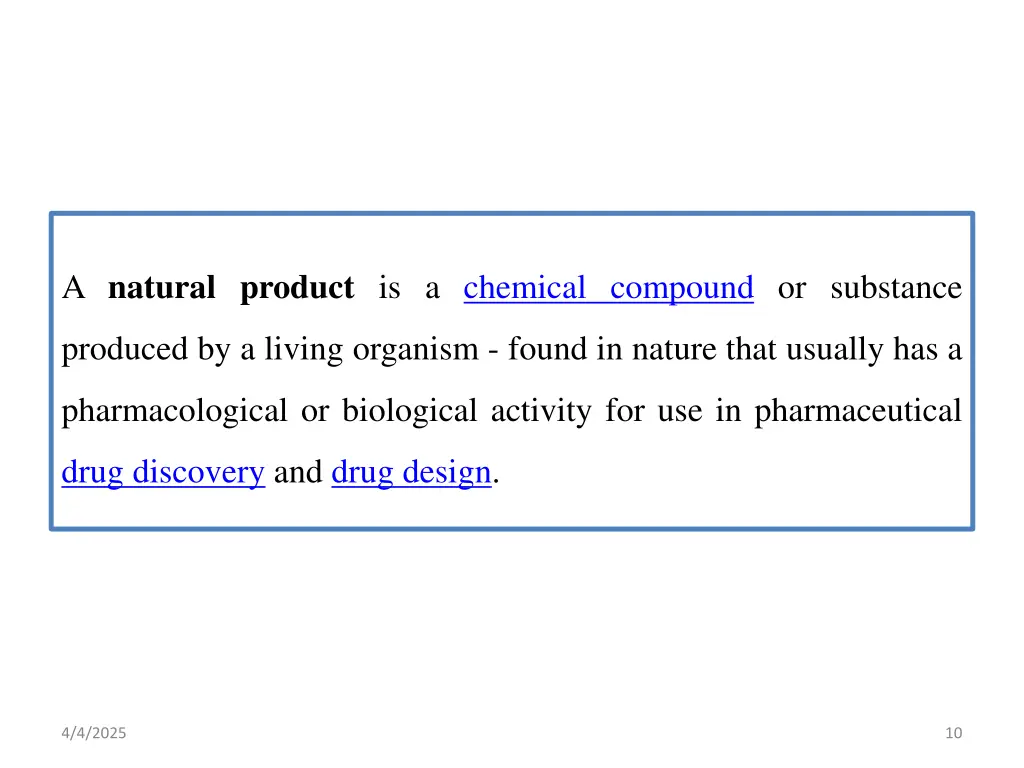 a natural product is a chemical compound
