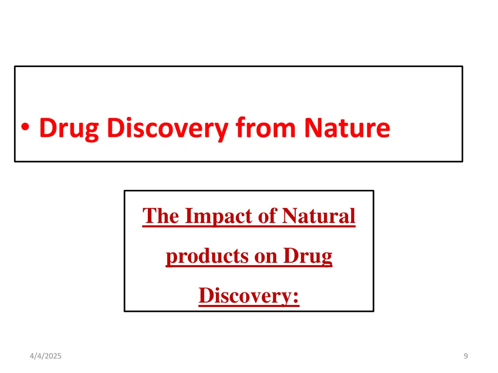 drug discovery from nature