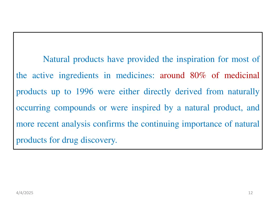 natural products have provided the inspiration