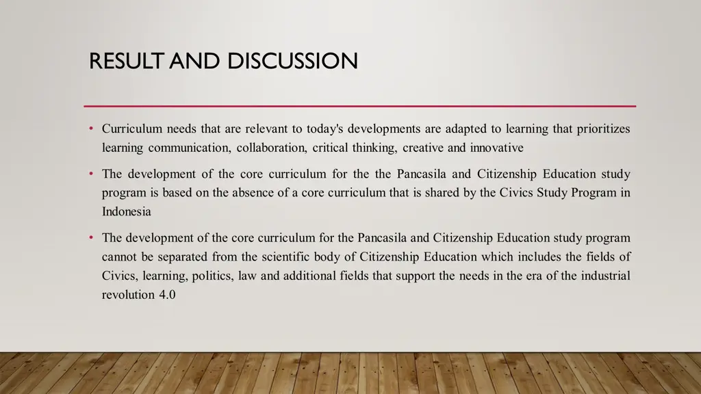 result and discussion