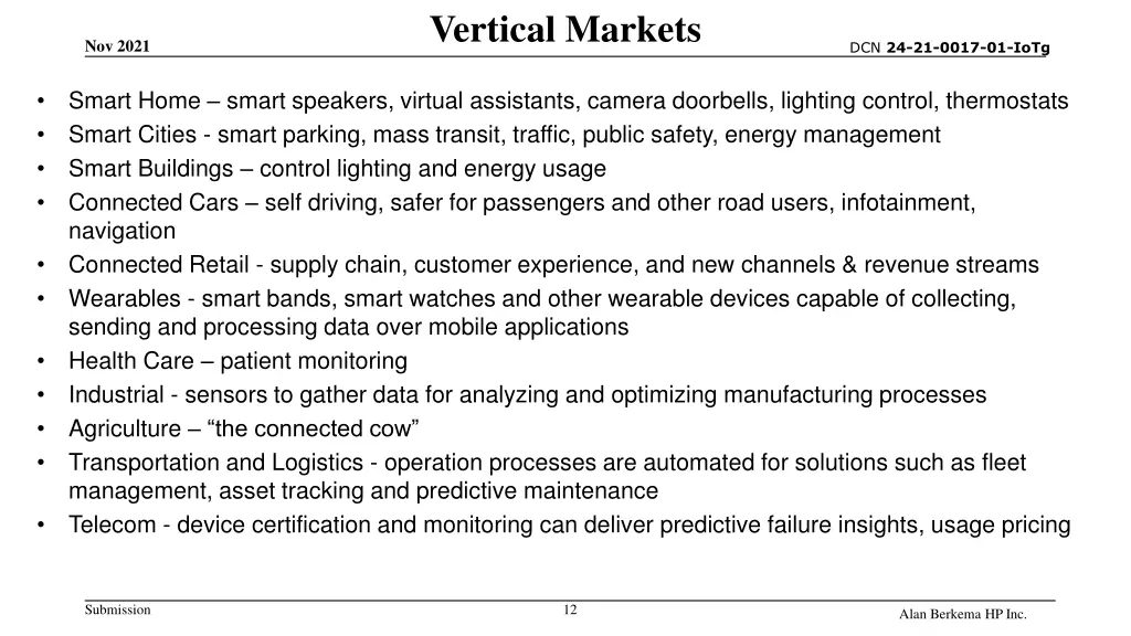 vertical markets