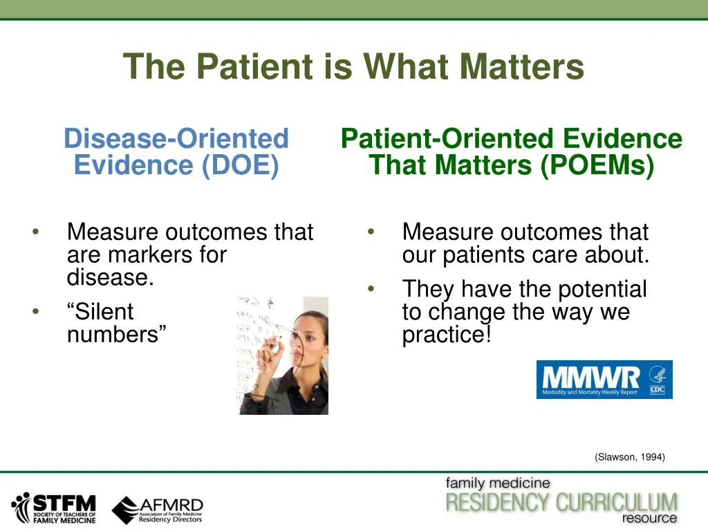 the patient is what matters