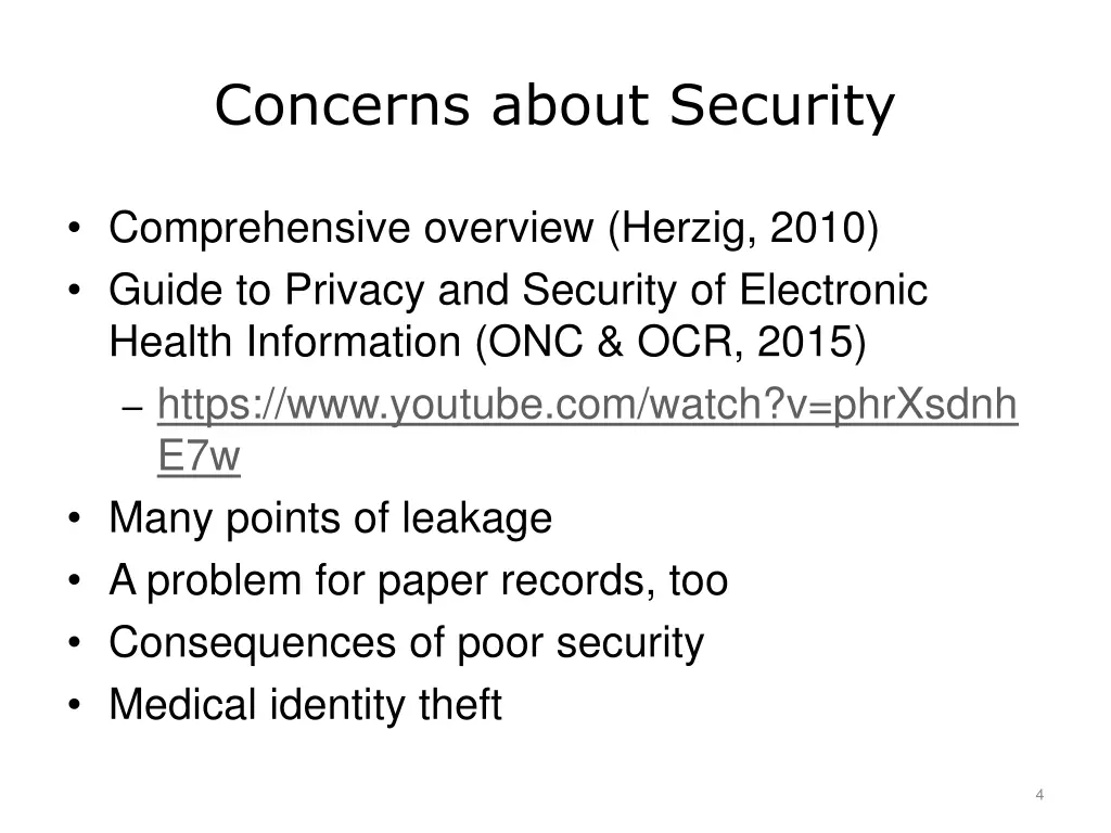 concerns about security