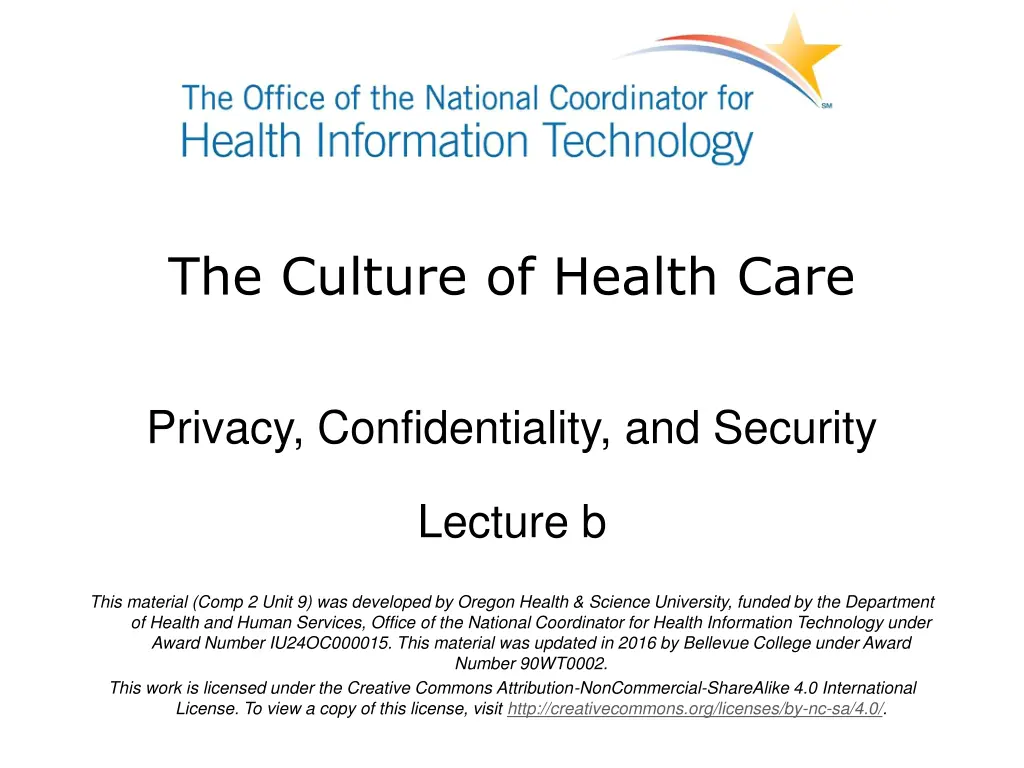 the culture of health care