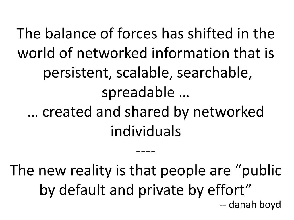 the balance of forces has shifted in the world