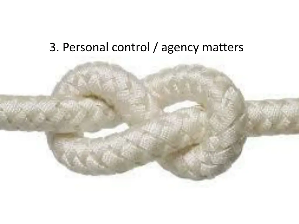 3 personal control agency matters