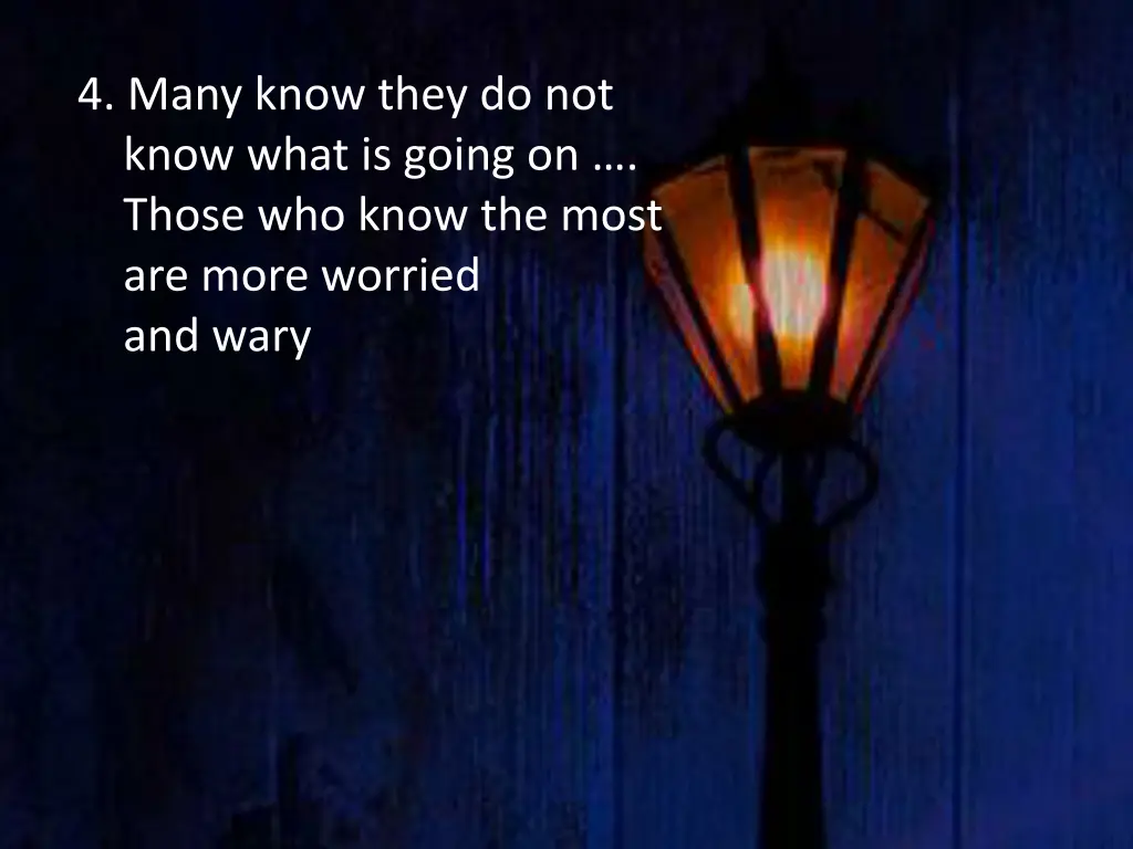 4 many know they do not know what is going