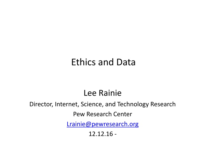 ethics and data