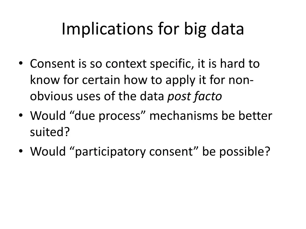 implications for big data 2