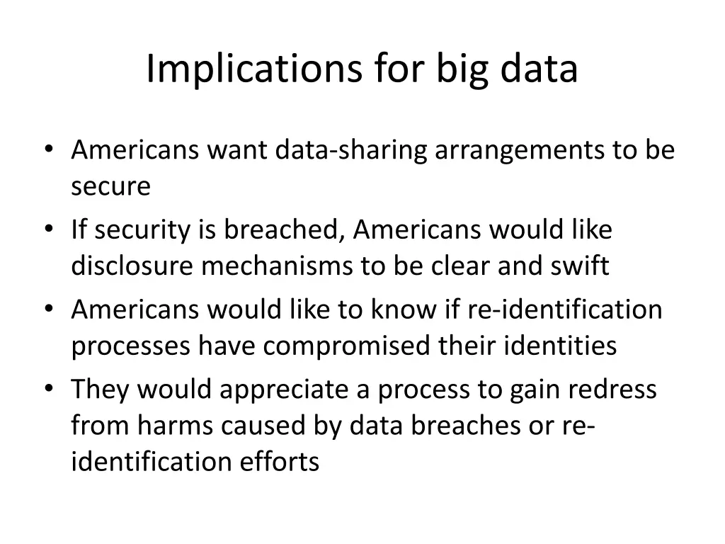 implications for big data