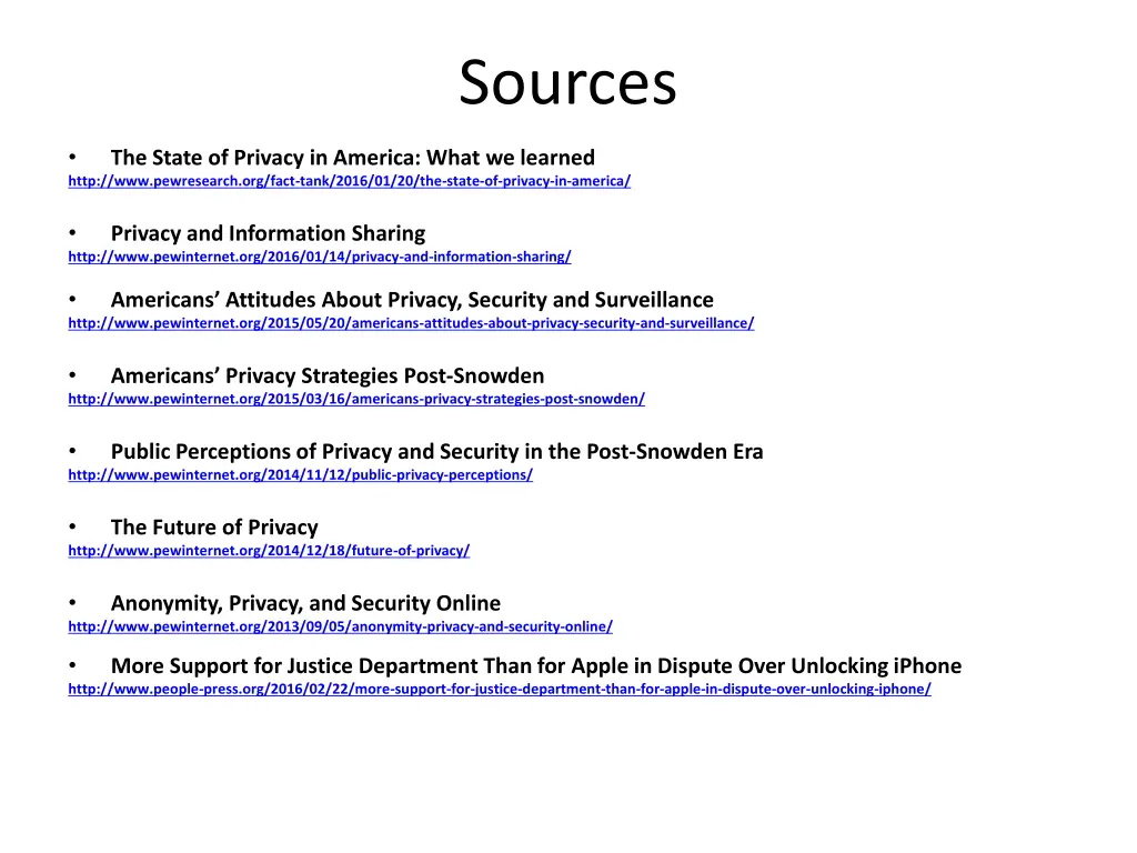 sources