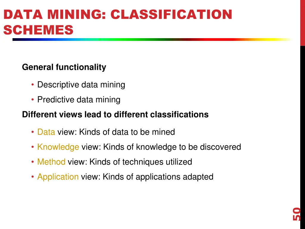 data mining classification schemes