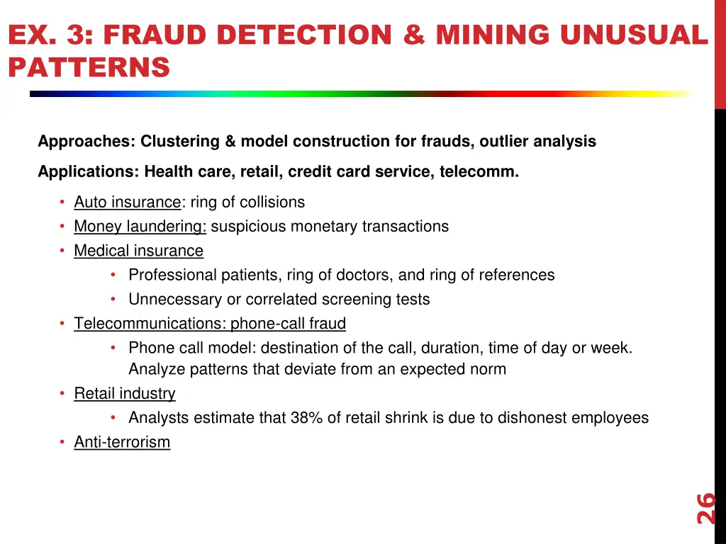 ex 3 fraud detection mining unusual patterns