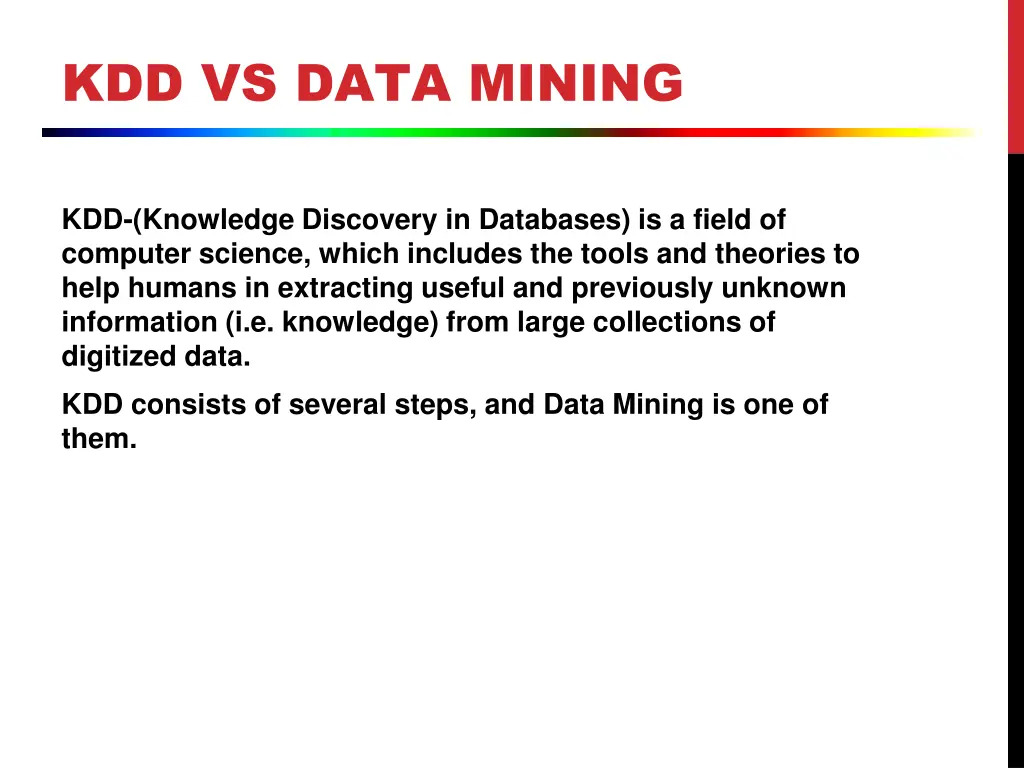 kdd vs data mining