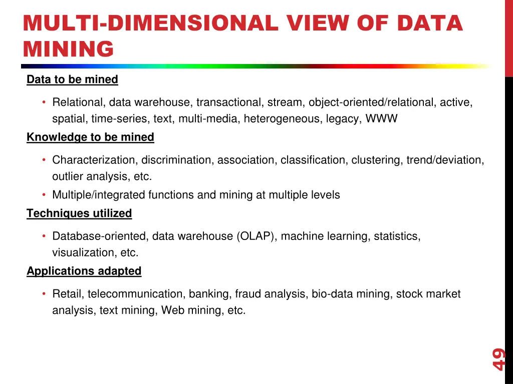 multi dimensional view of data mining