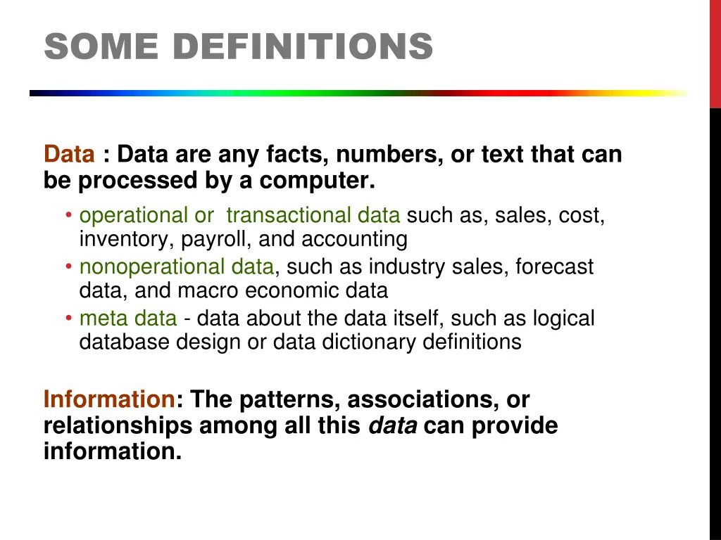 some definitions