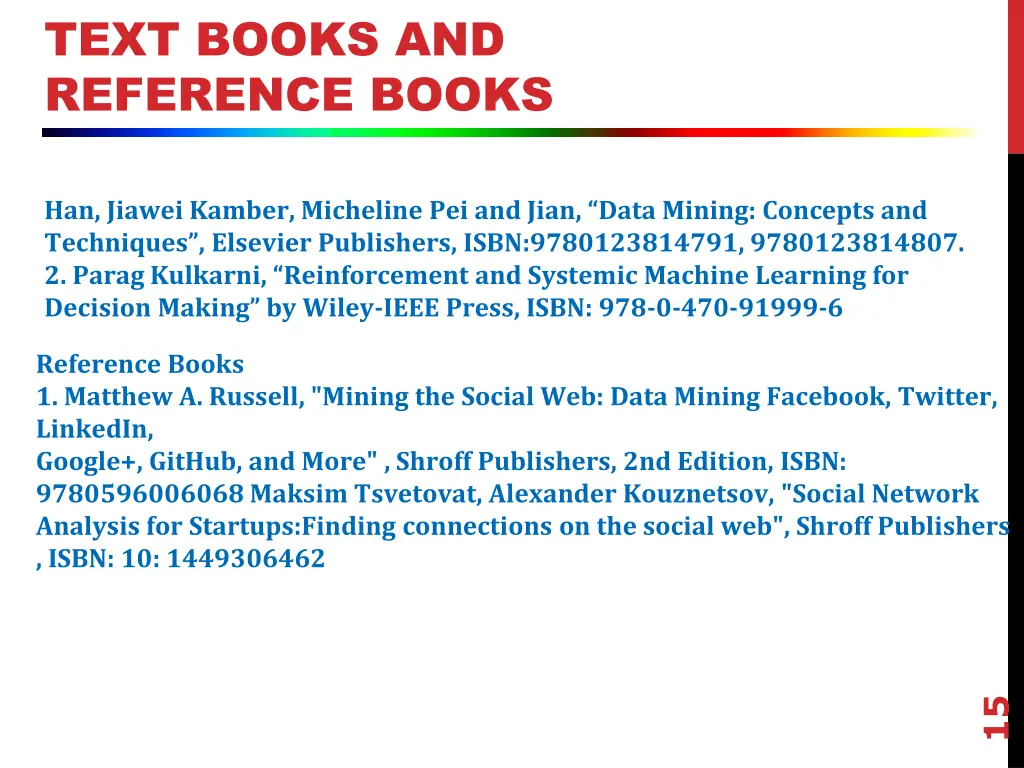 text books and reference books