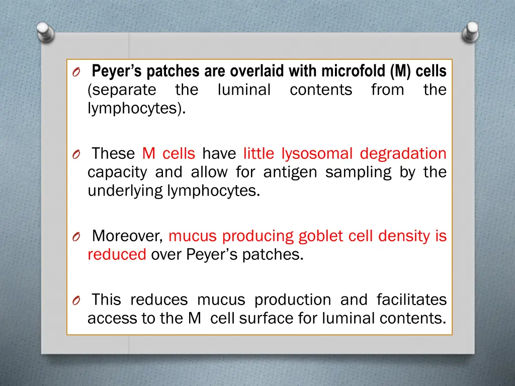 o peyer s patches are overlaid with microfold