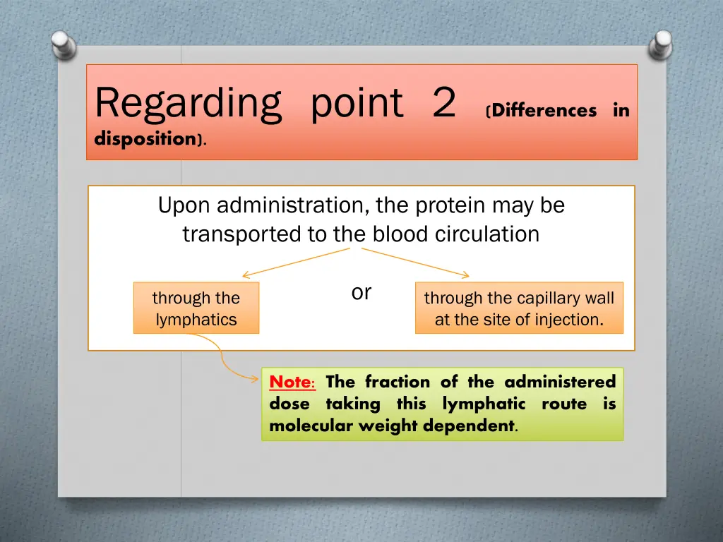 regarding point 2 disposition
